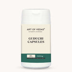 Art of Vedas Guduchi Capsules 60 Capsules 500mg - Ayurvedic Herbal Food Supplement for Immunity and Detoxification