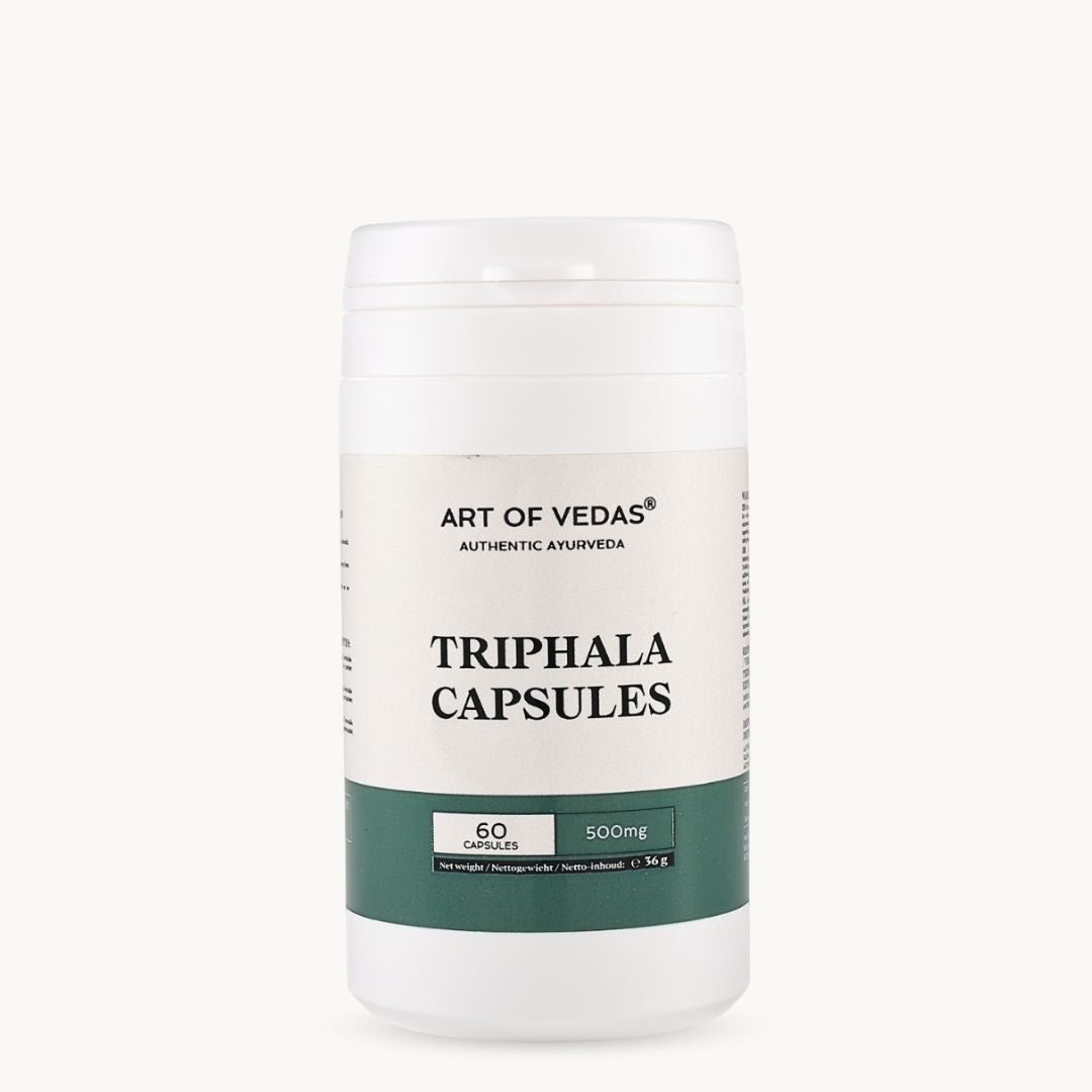 Art of Vedas Triphala Capsules 60 Capsules 500mg - Ayurvedic Supplement for Digestive Health